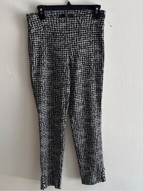 Up! Black & White Tweed-Effect Stretch Leggings